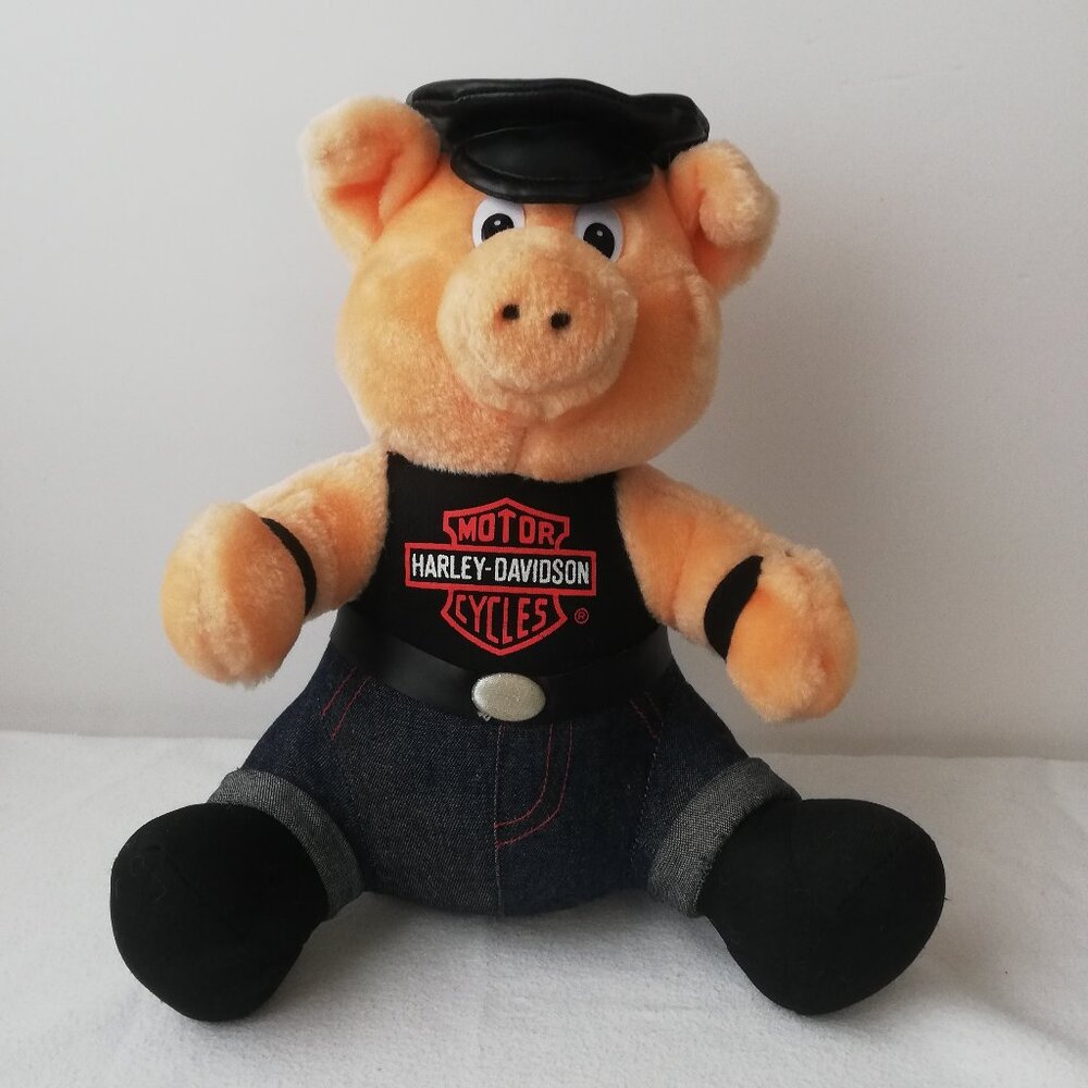 1997 Harley Davidson Stuffed Hog / Pig 12"